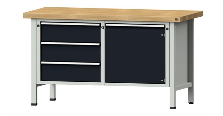 Cabinet workbench model 106 V universal plate height 850 mm RAL 7035/7016