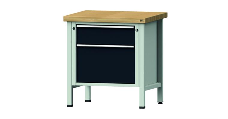 Cabinet workbench BSP 800x700x850 mm 2 drawers 180/360 mm RAL7035/7016