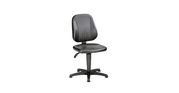 Arbeits-Drehstuhl Unitec mit Bodengleiter Sitzhöhe 440-620 mm Kunstleder