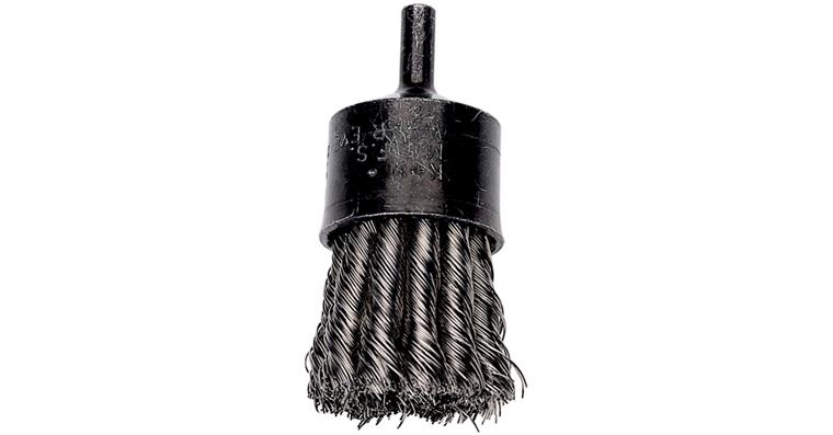 ATORN Pinselkopfbürsten 23 mm, Schaft 6 mm Gezopfter V2A-Draht 0,35 mm