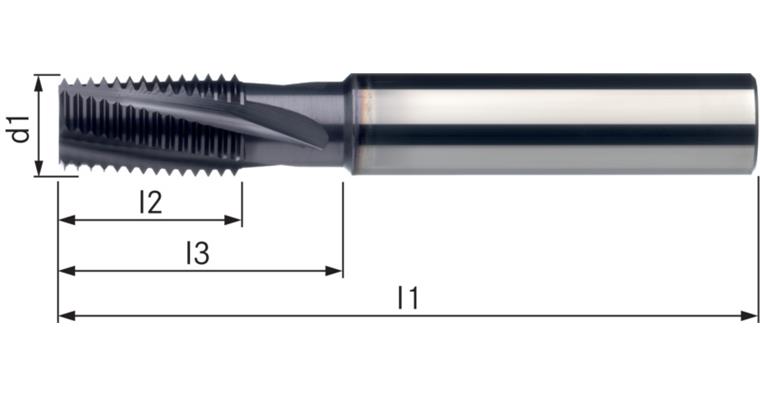 ATORN thread milling cutter w/ clearance SC M TH/BH 2xD 12.0 mm 1 mm HA