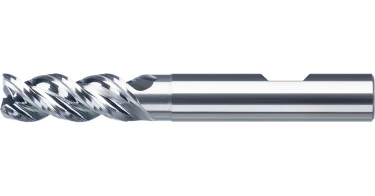ATORN SC end mill edge protection, polished 3.0 mm HB shank 3 teeth