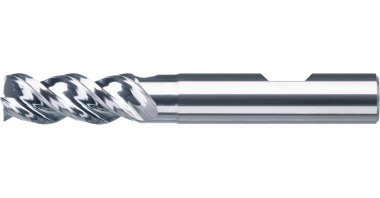 ATORN SC end mill with polished cutting edges 20.0 mm HB shank 3 teeth
