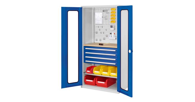 Cabinet with viewing window door MOD.3 7035/5010