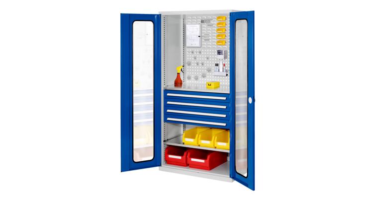 Cabinet with viewing window door MOD.4 7035/5010