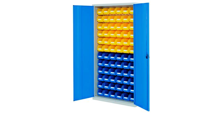 Schlitzplattenschrank 72Kästen x 290 mm 7035/5012