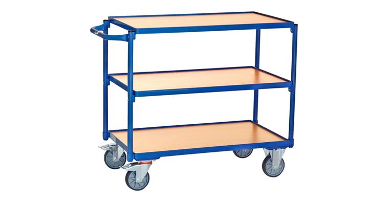 1081707315 Tischwagen Ladeflächengröße 850 x 500 mm Tragfähigkeit 300 kg 3 Böden