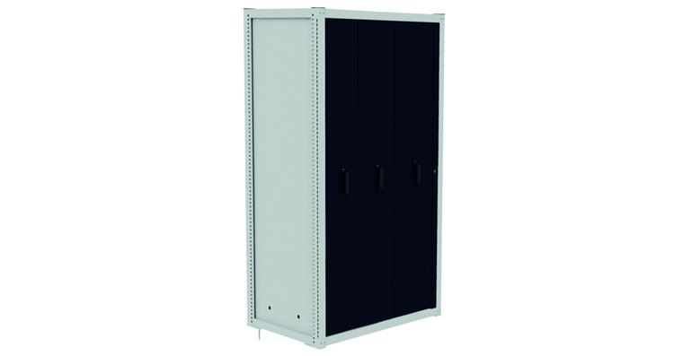 Modul 4 Vertikal-Auszugregal  RAL7035/7016 1049 x 733 x 2030 mm