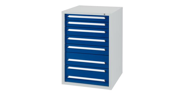 1084491302 Schubladenschrank H1028 x B722 x T700mm 7 Schubladen RAL7035/5010