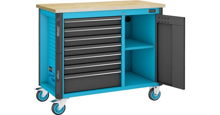 Wheeled workbench 1 door 7 drawers type 179 NW-7