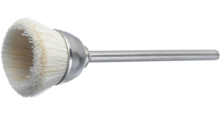 ATORN wire cup brush/miniature brush natural bristles goat hair 18x3