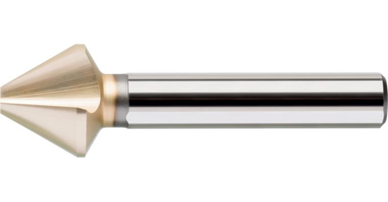 ATORN countersink, 60°, HSS, T=3, extremely unequal pitch, 8 mm, 3-flat shank