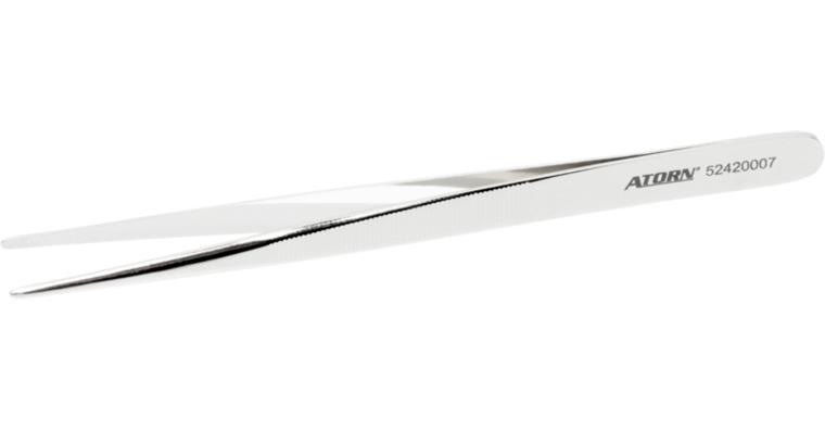 ATORN tweezers nickel-plated 140 mm rounded tips
