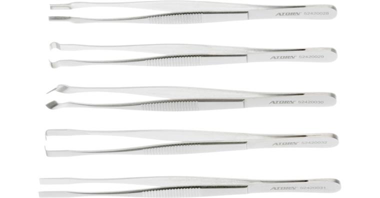 ATORN tweezers bag with 5 compartments fitted niro