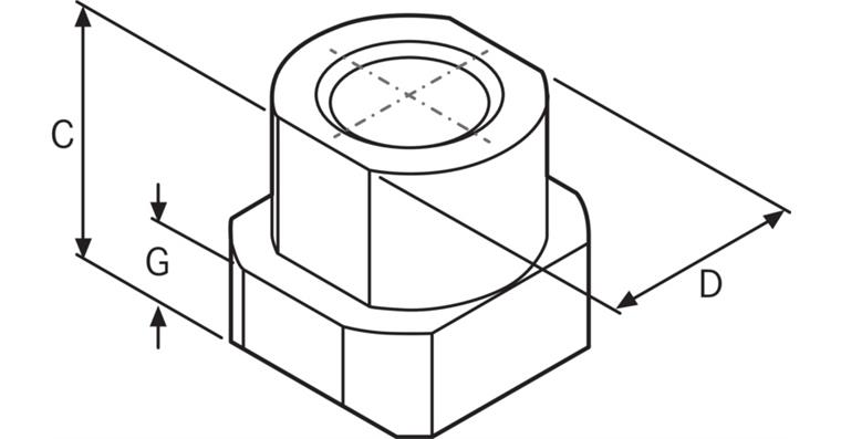 ATORN T-sliding block single M16 made from steel