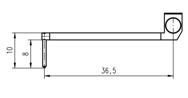 Taster für Bohrungen ab 11 mm für Rauheitsmessgerät Kat.-Nr. 33933 101