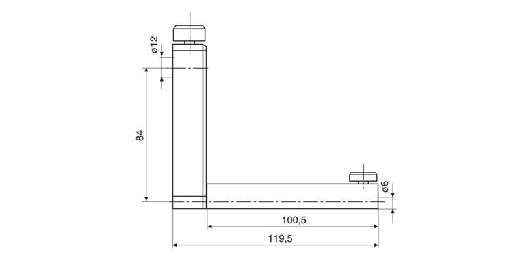 Träger für Messeinsätze 816 CL für Messtaster Kat.-Nr. 35092 101-102