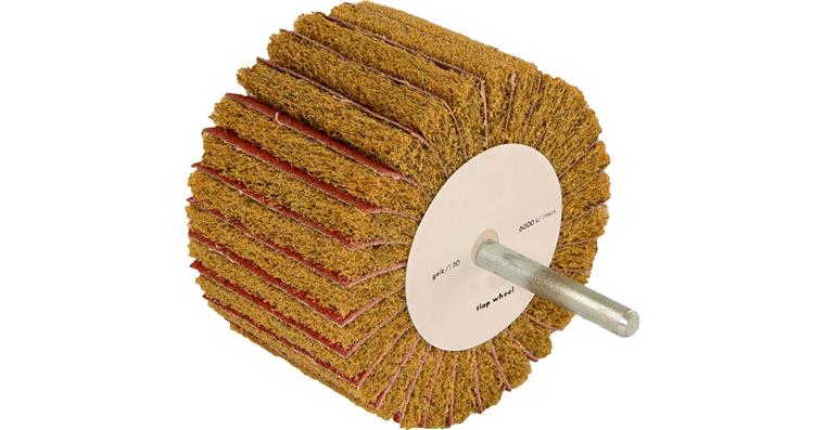 ATORN finishing wheel ceramic non-woven abrasive/cloth 60x40x6 G120 yellow