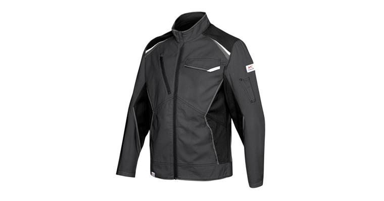 Jacket IconiQ cotton anthracite/black sz. L