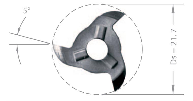 HM-Schneidplatte MINI-MILL Z22.1020.02 AL 41F/TiAlN für Halter ZH22 Art. 17580