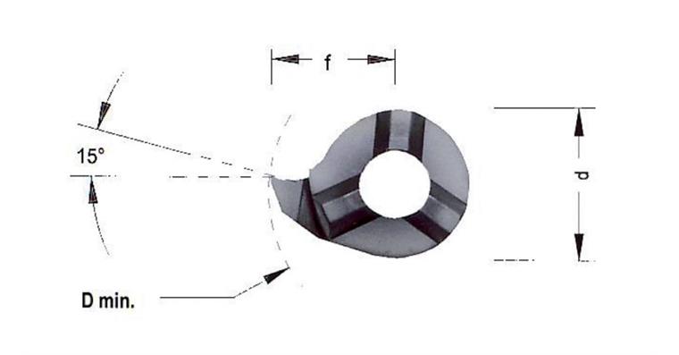Carbide cutting insert MINI-CUT left LS16.4055.02 copy swivel plate HC8620/TiAlN