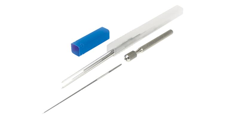 Jet reamer set pentagonal 1:100 12 pieces dia. 0.5-2 mm with holder