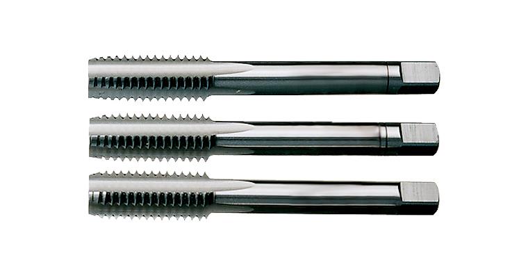 Left-cutting hand tap set 4 pieces DIN 352 HSS M3