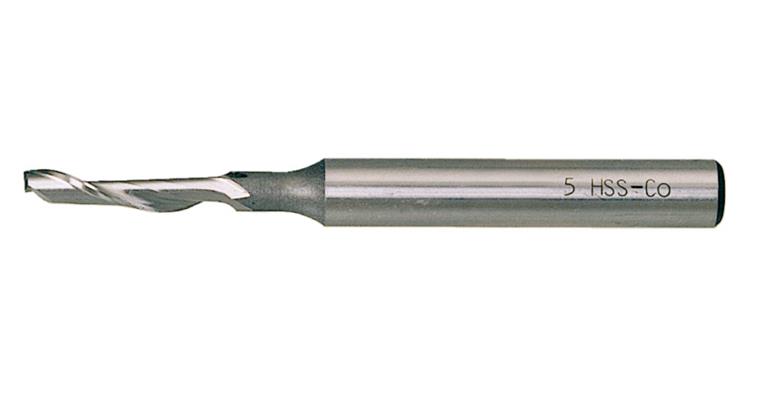 Single-tooth milling cutter cyl. HSS-E 4 mm L= 60 mm