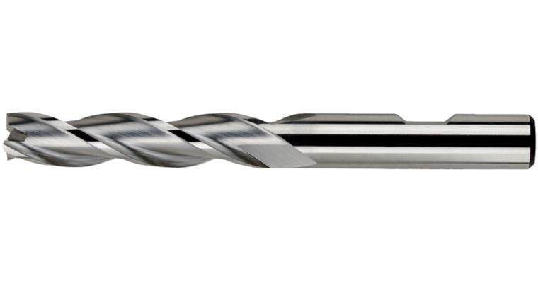 End mill cyl. DIN 844 B type W long 3 cutting edges centre-cutting HSS-E 10 mm