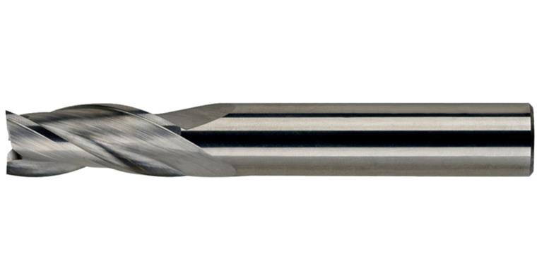 Solid carb. square end mill cyl./6535 HA short 3 cut. edges C-cut P20-K40 9 mm