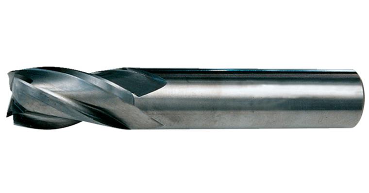 Solid carb. square end mill cyl./6535 HA short 4 cut. edges C-cut P20-K40 20 mm