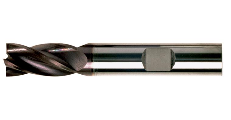 SC square end mill cyl./6535 HB long 4 cut. edges C-cut P20-K40/TiAIN 8 mm