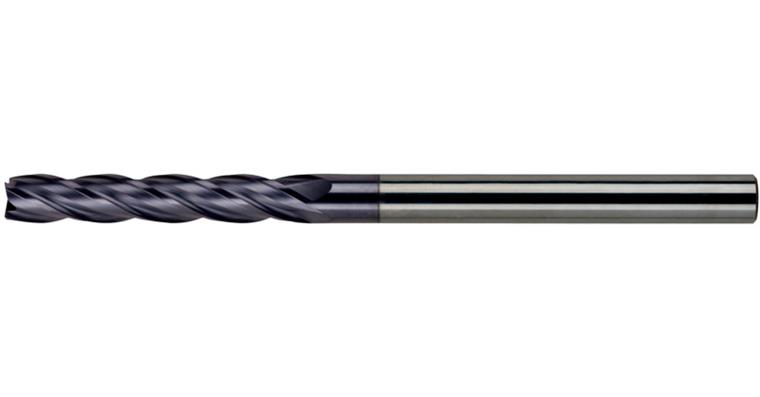 SC square end mill cyl./6535 HA ex. long 4 cut. edges C-cut P20-K40/TiAIN 4 mm