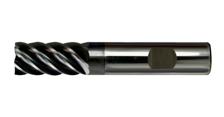 Solid carb. end mill cyl./6535 HB DIN 6527 long 8 cut. edges P20-K40/TiAlN 18 mm