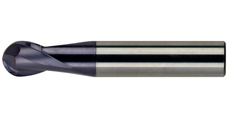 VHM-Radiusfräser TiAlN 30° kurz HA-Schaft Z=2 Ø10mm