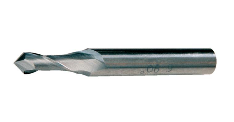 SC universal milling cutter cyl. type N short 2 cut. edges tip angle 90° 12 mm