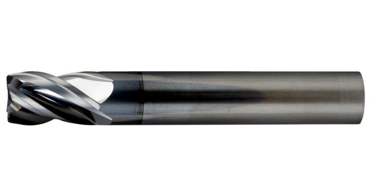 Solid carbide HPC end mill STEEL Varocon-coated Z4 HB shaft dia. 5 mm