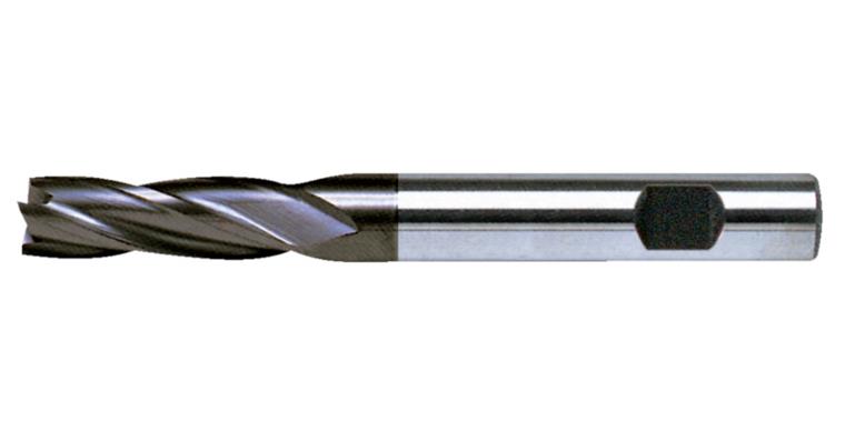 SC end mill cyl./6535 HB long 4 cut. edges c-cut P20-K40/TiAlN 4 mm