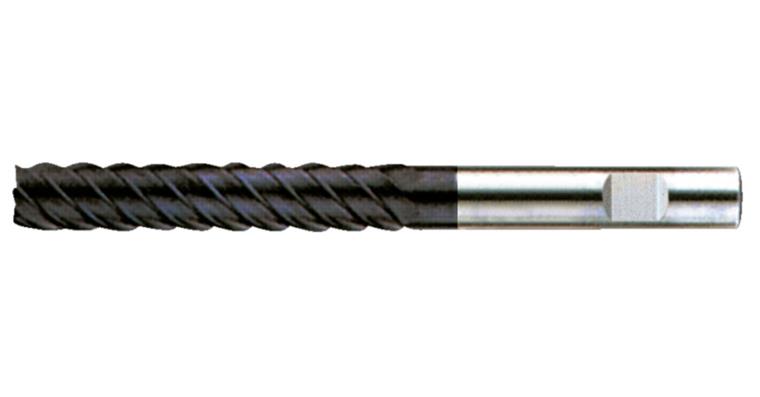 SC end mill cyl./6535 HB DIN 6527 extra long 6 cutt. edges P20-K40/TiAlN 25 mm