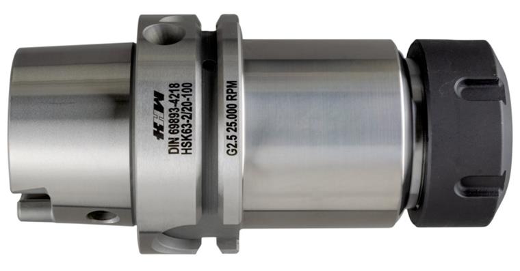 Collet chuck DIN 69893 medium length HSK-A63 ER40 clamping range 3-26mm A=120mm