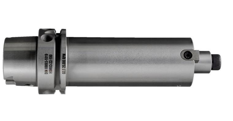 Face mill arbor DIN 69893 HSK-A63 G2.5 25,000 rpm d1=32 mm A=160 mm