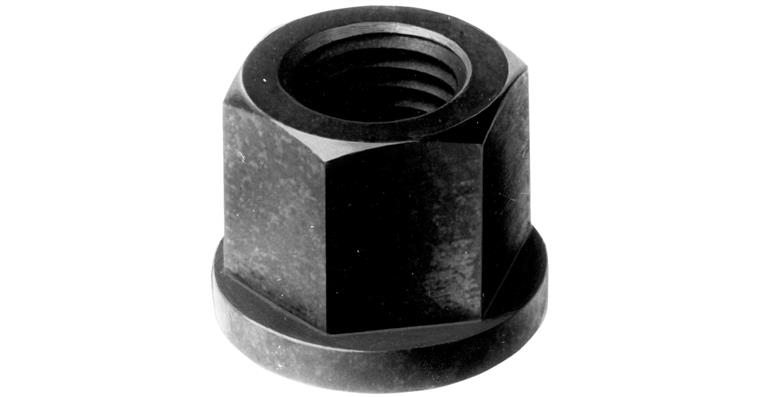 Hexagon nut with collar DIN 6331, 1.5 d high turned and milled M12 size 19