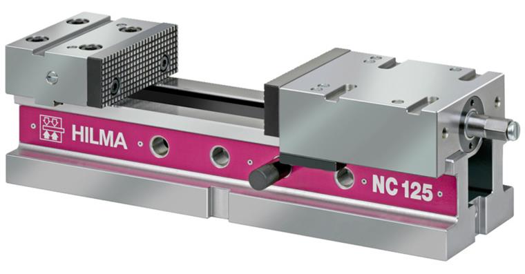 Hydraulic machine vice type NC 125 mech.-hyd. Jaw width 125 mm