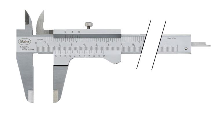 Präzisions-Taschenmessschieber 0-200 mm MarCal 16 FN mit Feststellschraube 