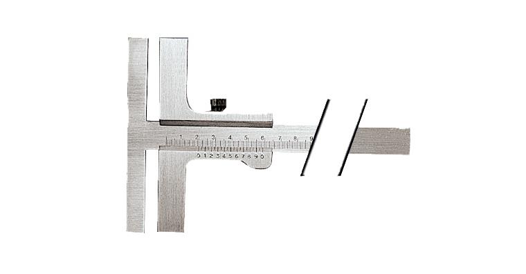 Marking calipers MR 160 mm with locking screw, hardened marking rail