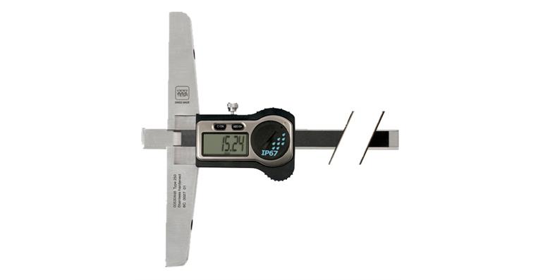 Digital-Tiefenmessschieber TESA TWIN-Cal 0-350mm Datenausgang IP67