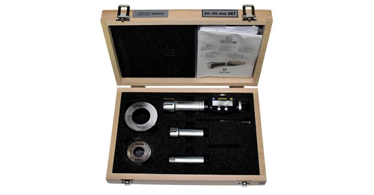 Digital 3-point internal micrometer set XT3D IP67 PROXIMITY in case MR 6-10 mm