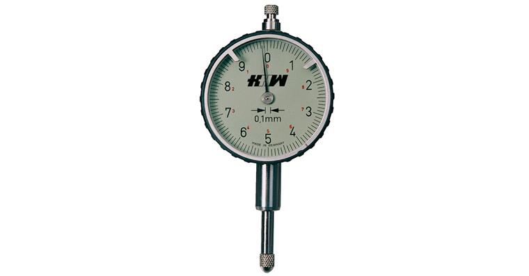 Sm. dial gauge read. 0.1 mm acc. per factory stand. meas. range 10 mm dia. 40 mm