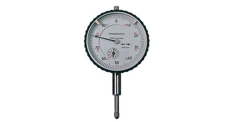Dial gauge shock-resistant reading 0.01 mm DIN 878 MR 10 mm dia. 58 mm