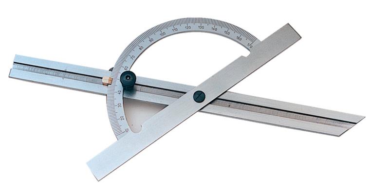 Universal bevel square scale anti-glare degree arc dia. 300 mm 10-170° L=600 mm